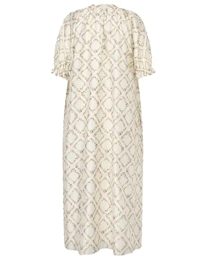 Stine Goya - Front Placket Long Kjole - Sakura Check Pink